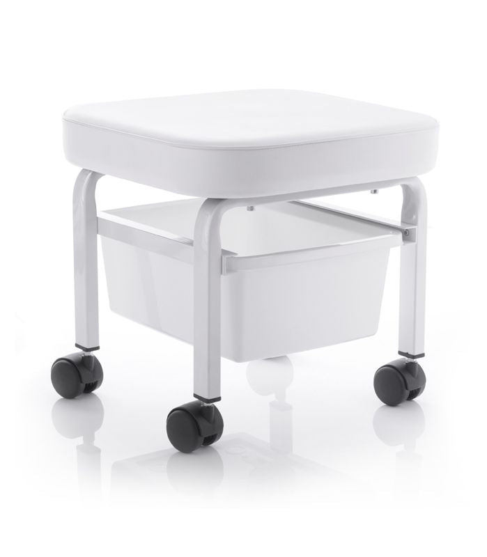 Sgabello cosmetico per pedicure con contenitore