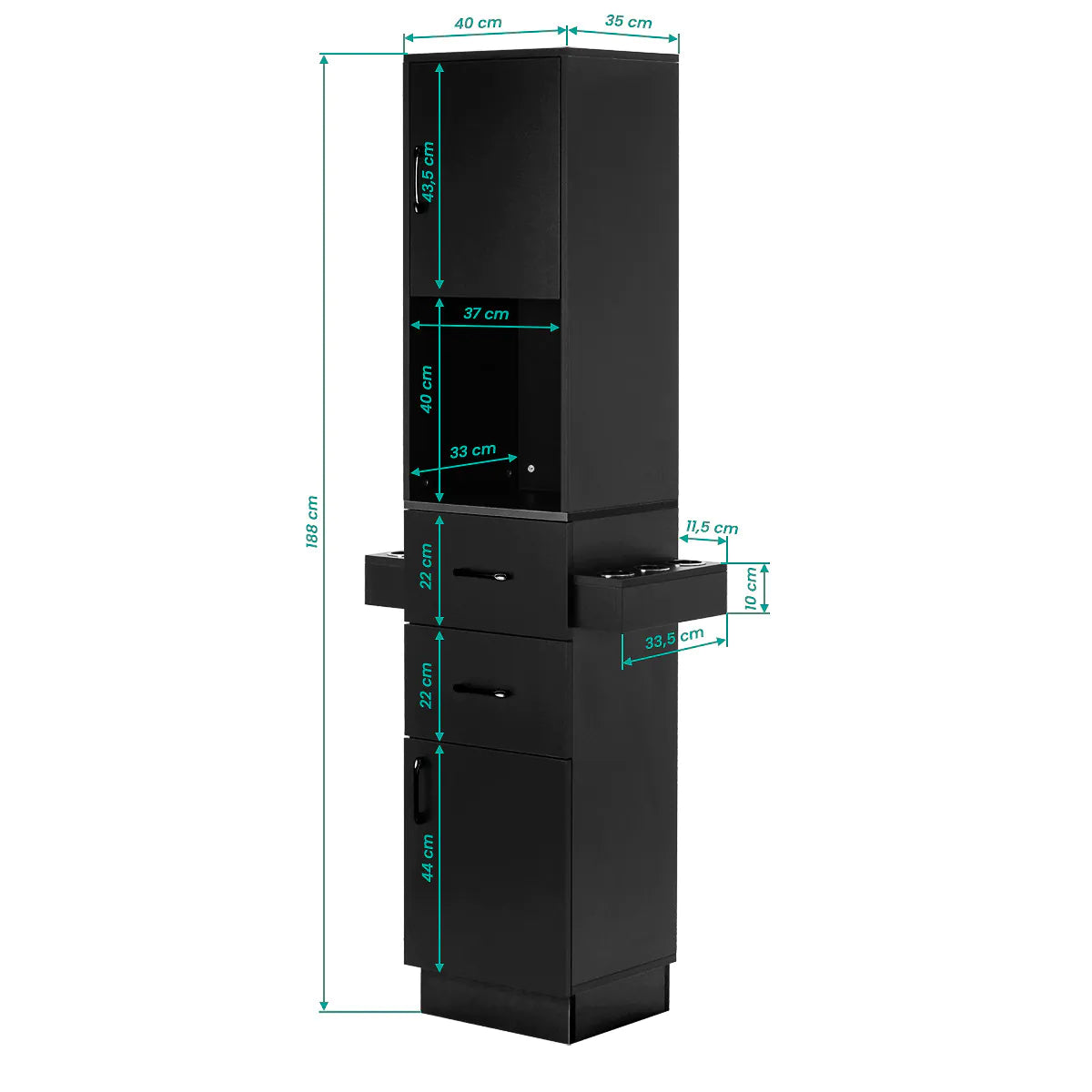 Mobile da parrucchiere TOTEM BLACK