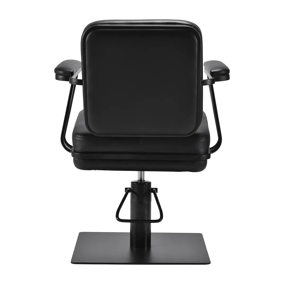 Poltrona da parrucchiere Madrid nera con base nera
