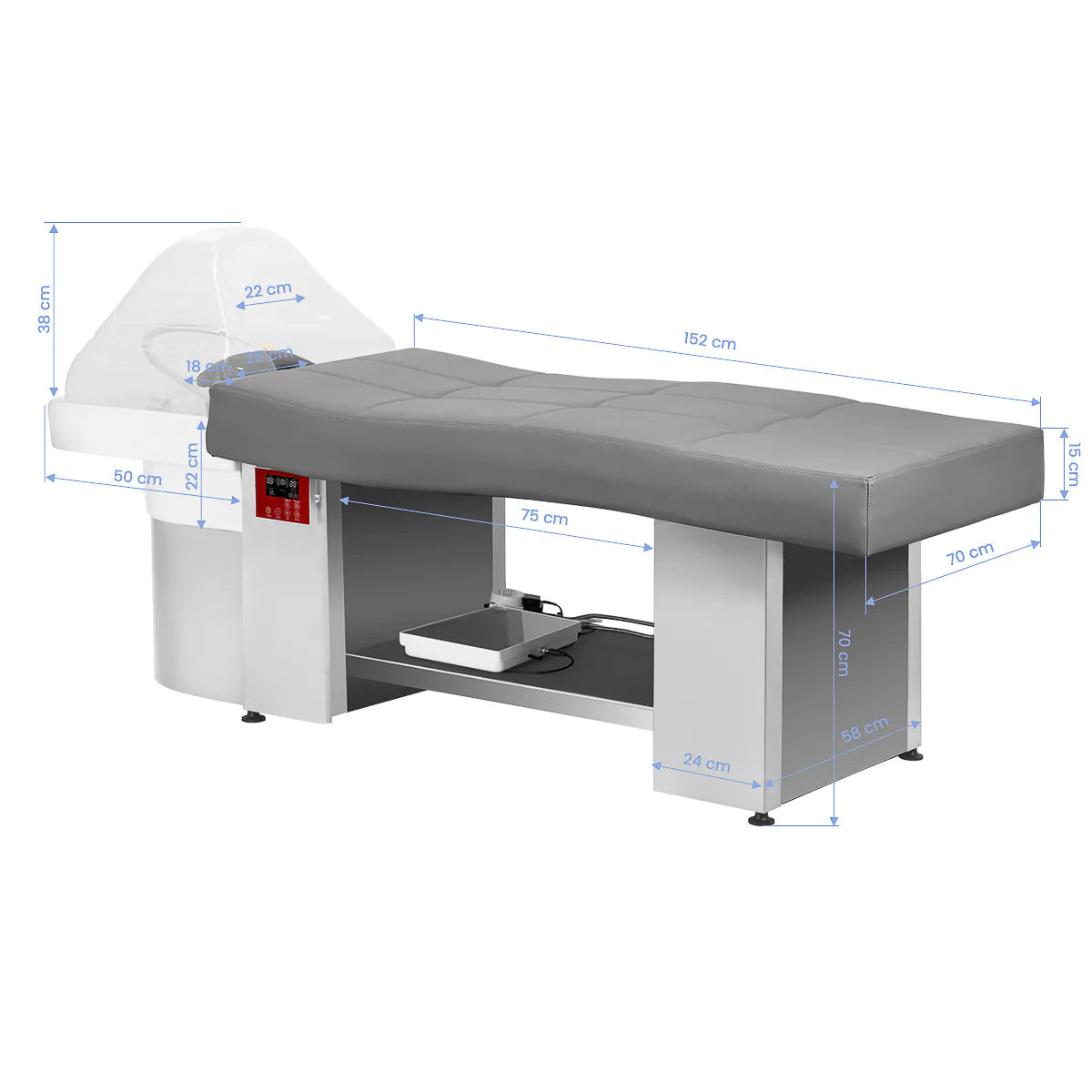 Lettino lavatesta Head Spa Bench 017 grigio