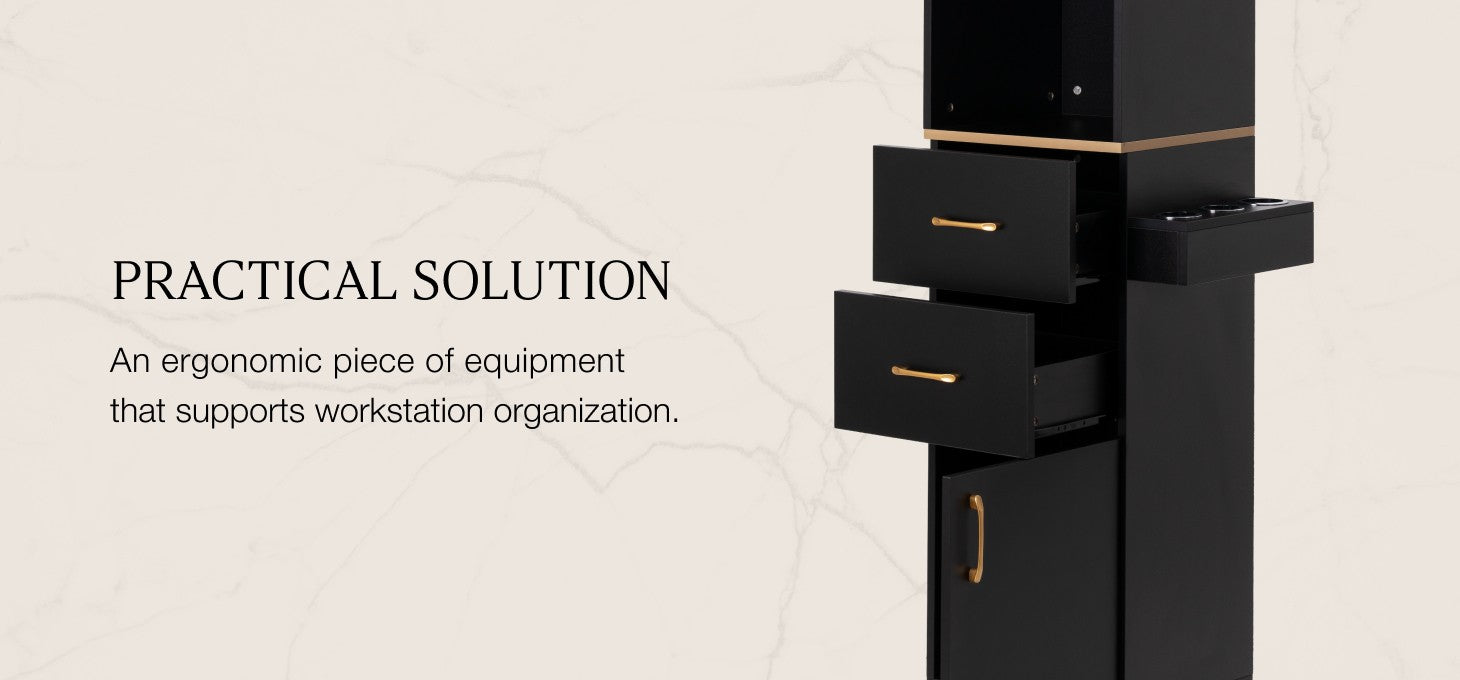 Mobile contenitore da parrucchiere TOTEM GOLD