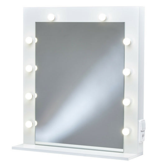 Lo specchio make up estetica professionale Look Art è completo di 10 lampadine a luce bianca professionale per donare uniformità al viso