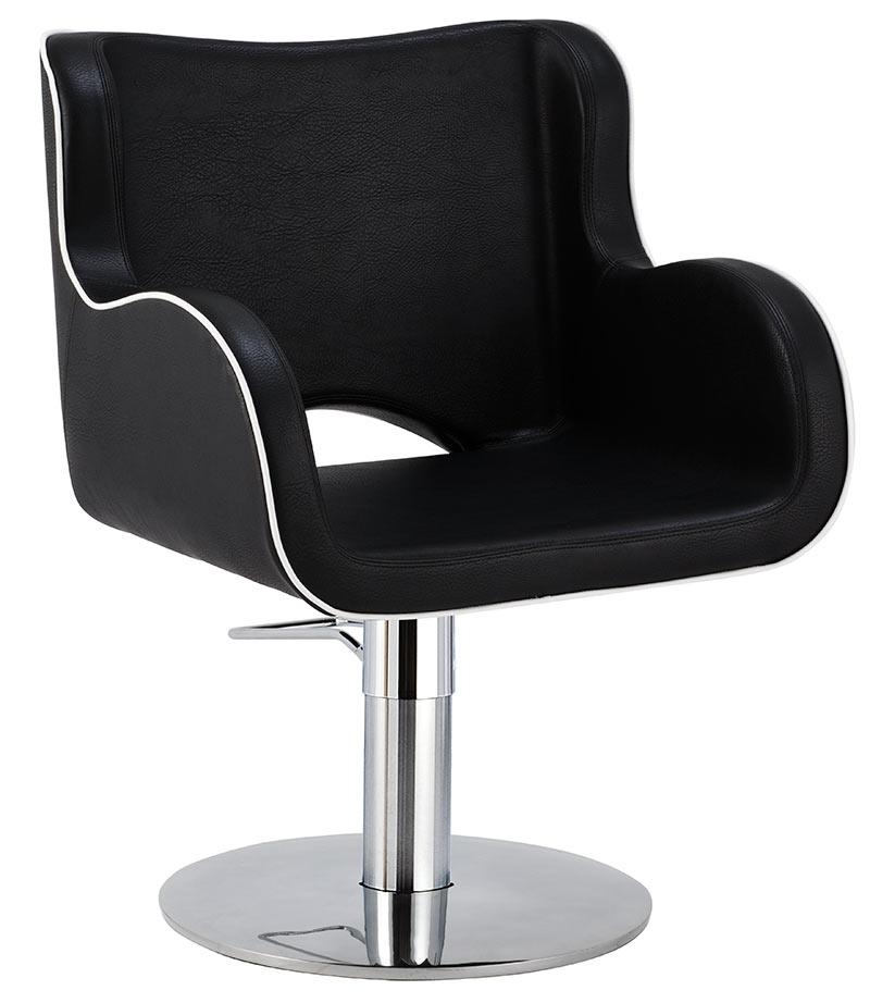 Poltrona per parrucchieri Ceriotti Lulu seduta di alta gamma conserva uno stile semplice e elegante. Alta qualità made in Italy.