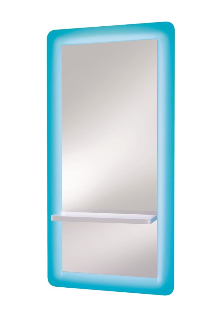 Specchio parrucchiere Roy Light Ceriotti made in Italy, qualità e buon gusto per il posto di lavoro perfetto per il salone moderno e originale
