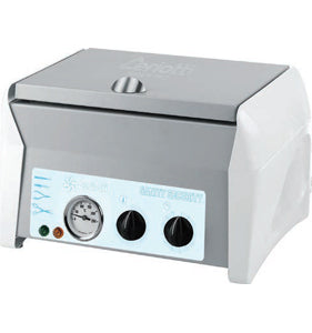 lo sterilizzatore professionale per parrucchieri SANITY Ceriotti a secco ma con temperatore, regolazione della temperatura da 20° C a 200° C.