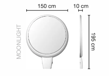 La postazione in nobilitato MOONLIGHT è con un'elegante struttura dotato di una struttura in poliuretano rigido laccato di colore bianco.
Gli specchi sono di forma tonda, è possibile su richiesta riceverli con illuminazione a Led per una maggiore precisione durante lo styling