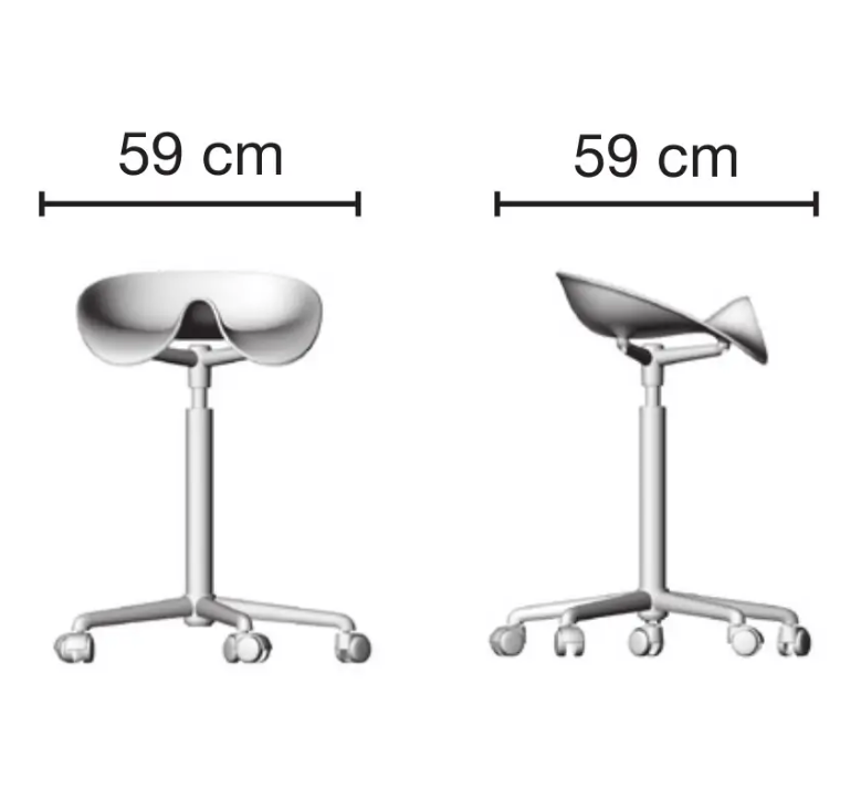 Sgabello parrucchiere Jinni per il taglio, lo sgabello da taglio ergonomico e comodo per mantenere la postura corretta