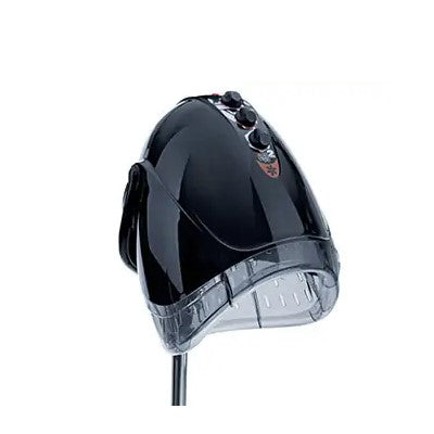 Il casco asciugacapelli professionale EGG Ceriotti dal design retro-futuristico con visiera integrata e potenza maggiorata.