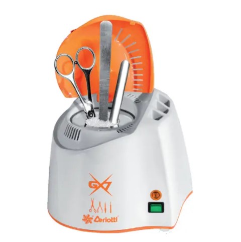 lo sterilizzatore professionale per parrucchieri GX7 Ceriotti dotato di sfere in quarzo che riscaldate raggiungono i 250° C.