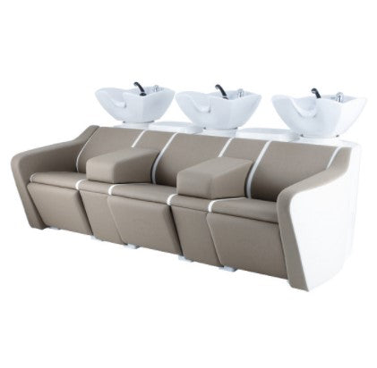 Lavatesta parrucchieri TOURING SUPERIOR Ceriotti lavabo professionale per parrucchieri a divanetto, con tre posti ampi e comodi.