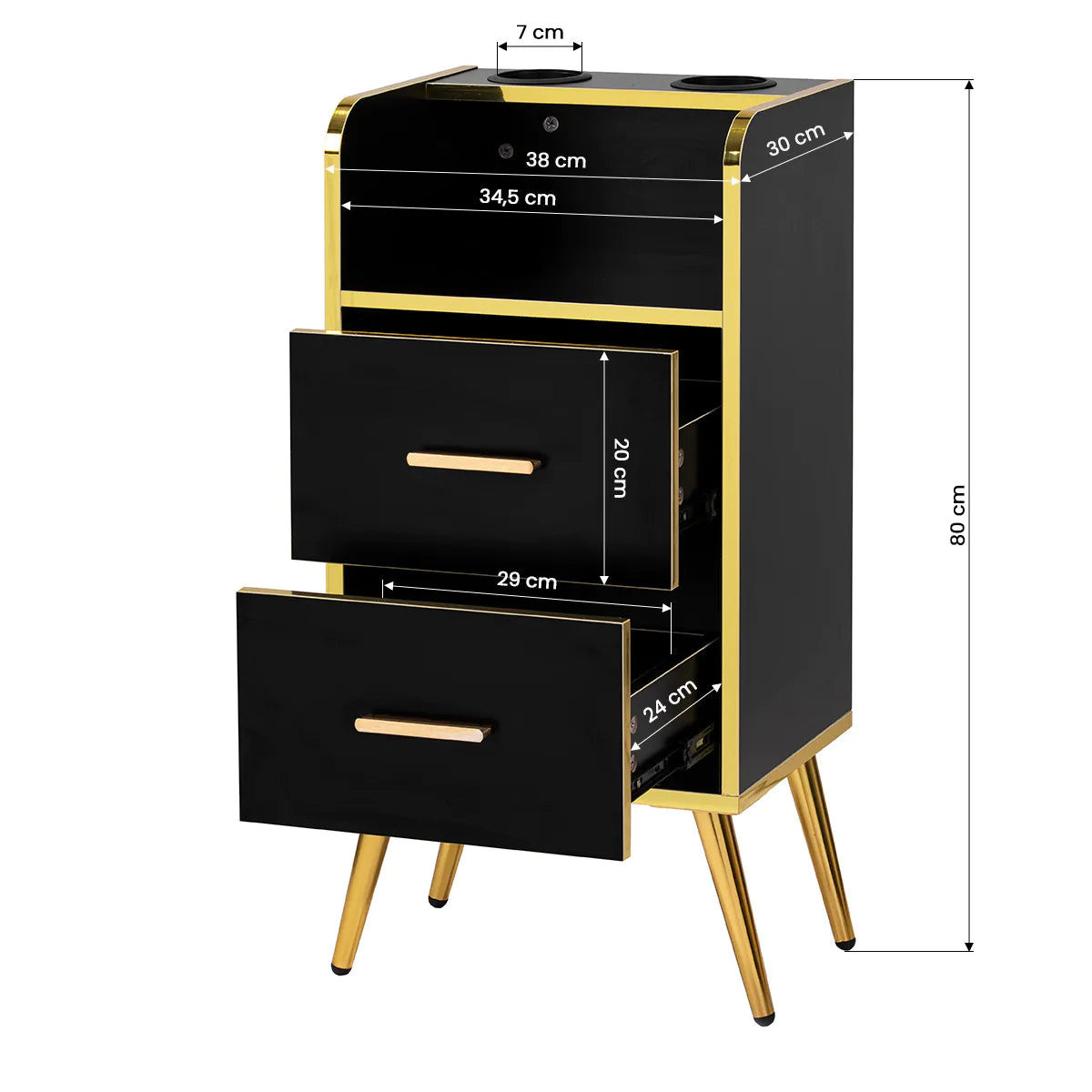 Mobile servizio parrucchieri Trix oro nero