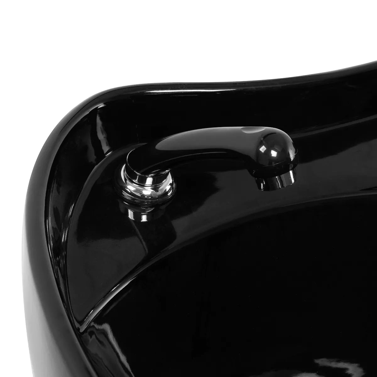 Lavaggio parrucchiere massaggio e alza gambe elettrico nero