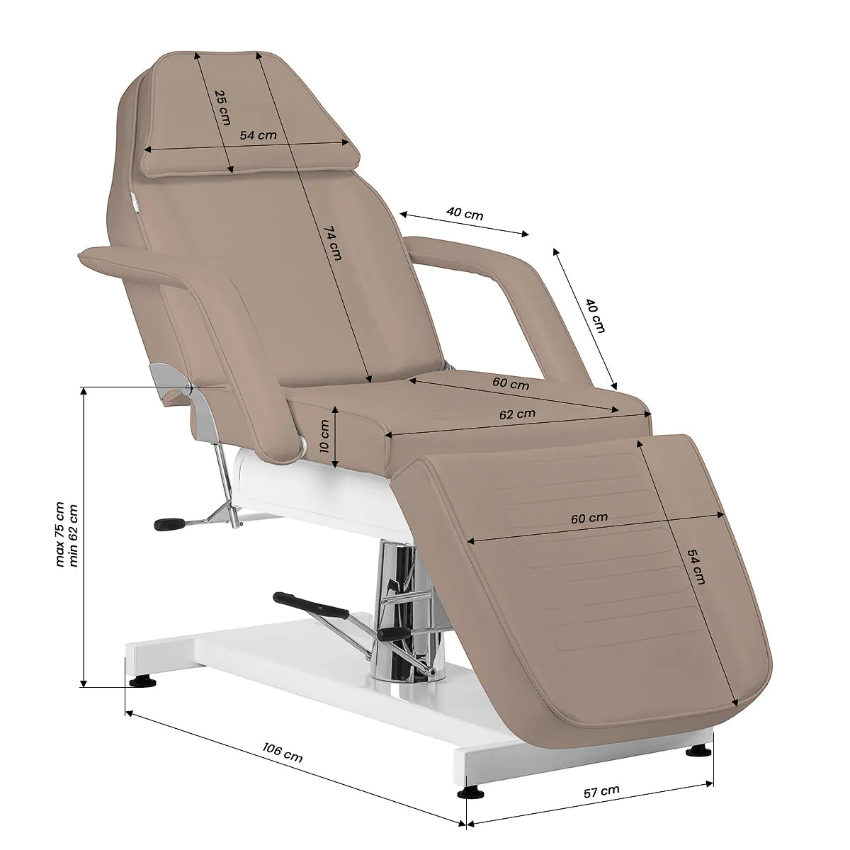 Sedia cosmetica idraulica Sillon v2 210 modern brown