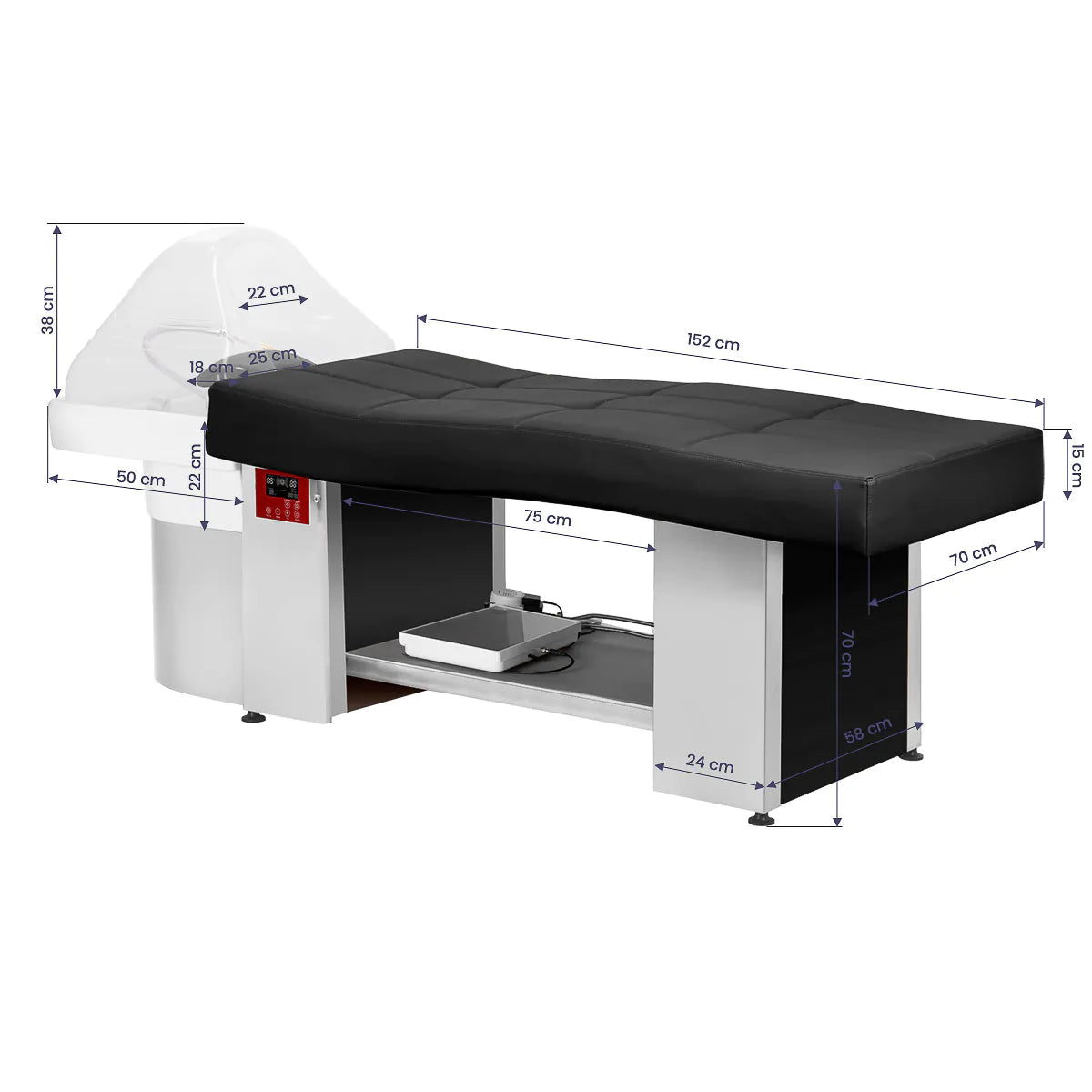 Gabbiano Head Spa Bench 017 nero