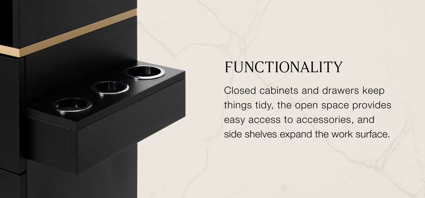 Mobile contenitore da parrucchiere TOTEM GOLD