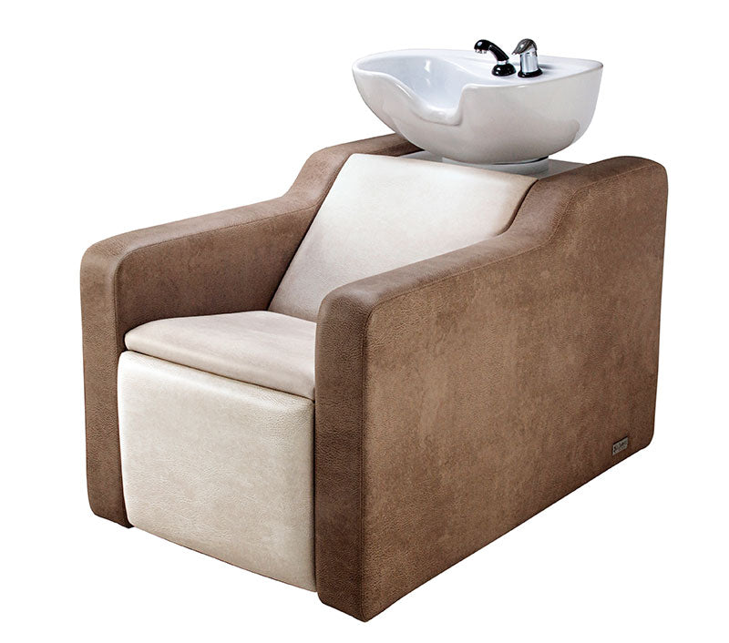 Lavatesta Imperial Ceriotti lo schienale e la seduta del lavaggio sono realizzati in poliuretano schiumato con inserti in legno e metallo.