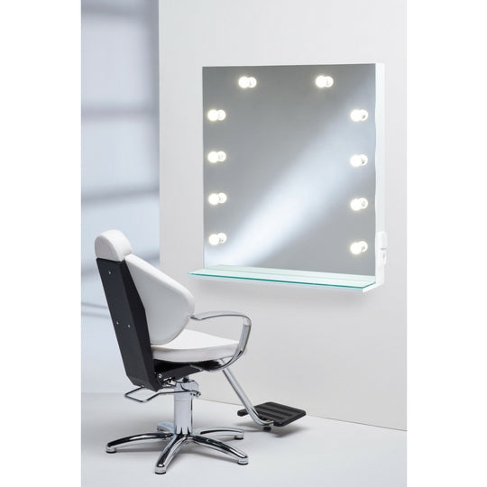 Lo specchio make up estetica professionale Look Art è completo di 10 lampadine a luce bianca professionale per donare uniformità al viso