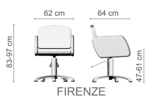 Poltrona per parrucchieri Ceriotti Firenze seduta di alta gamma conserva uno stile semplice e elegante. Alta qualità made in Italy.