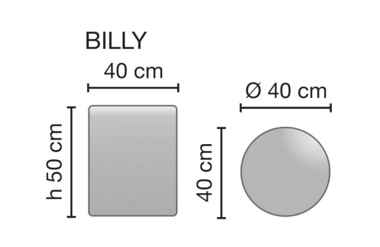 il Pouff Billy della Ceriotti monoposto disponibile in vari colori con possibilità di rivestimenti skai a scelta