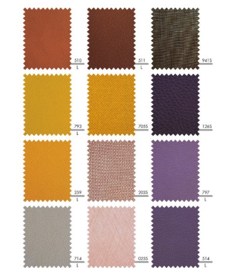 Poltrona Make up Ceriotti Gaia recliner in poliuretano schiumato con inserti in legno. Rivestimenti skai a scelta.