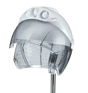 Casco asciugacapelli Ceriotti Vision 4V con ampia campana per accogliere più comodamente le acconciature più complesse con motore TURBO a 4 velocità